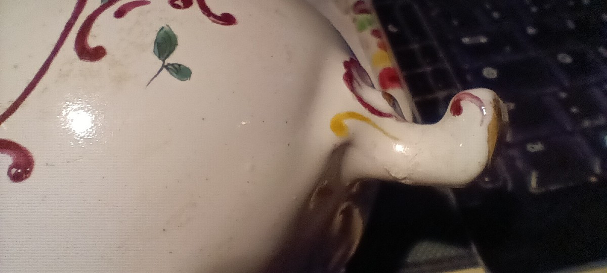 Cafetière/verseuse de STRASBOURG signée HANNONG - XVIII siècle-photo-7