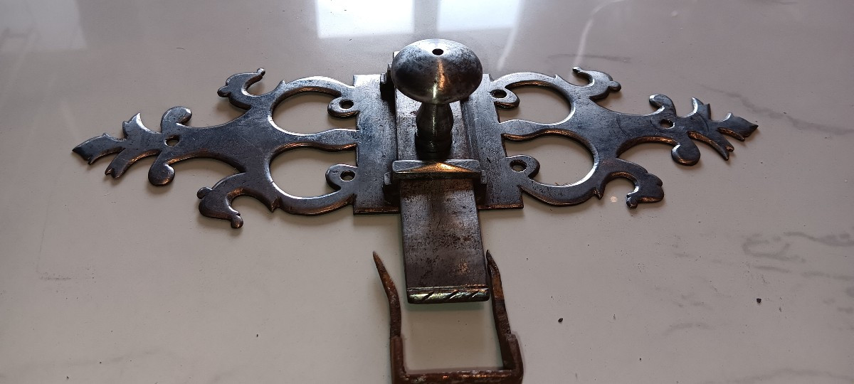 Large Wrought Iron Bolt - 18th Century-photo-2