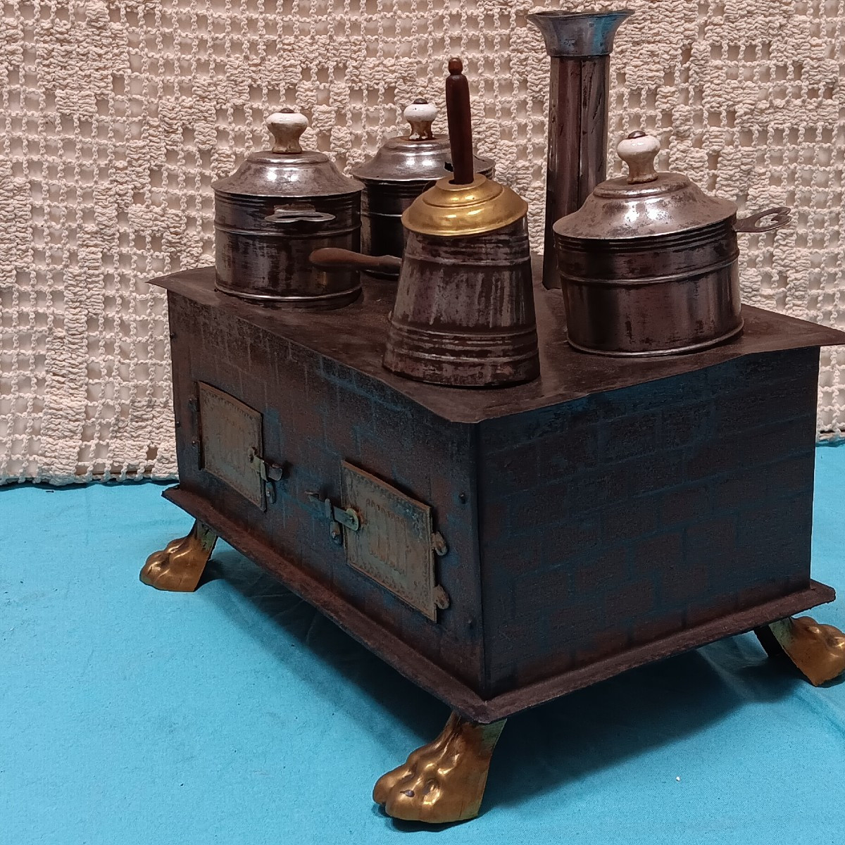 Cuisinière de poupée en tôle-photo-3