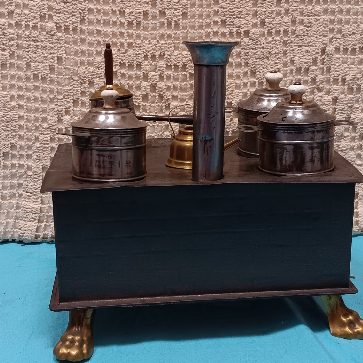 Cuisinière de poupée en tôle-photo-4