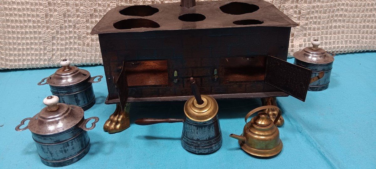Cuisinière de poupée en tôle-photo-3