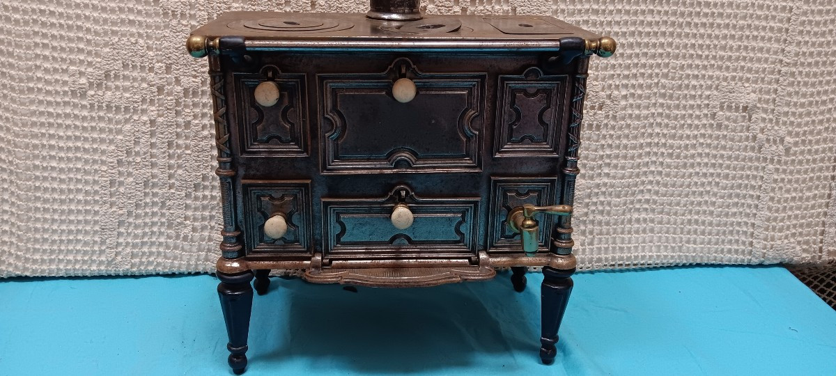 Cuisinière de poupée ou de démonstration en fonte - Début 20ème siècle-photo-2