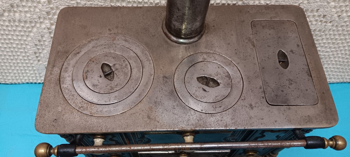 Cuisinière de poupée ou de démonstration en fonte - Début 20ème siècle-photo-4