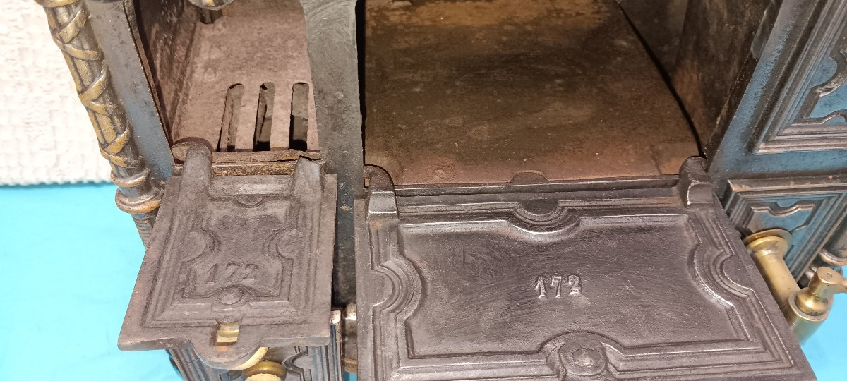 Cuisinière de poupée ou de démonstration en fonte - Début 20ème siècle-photo-6