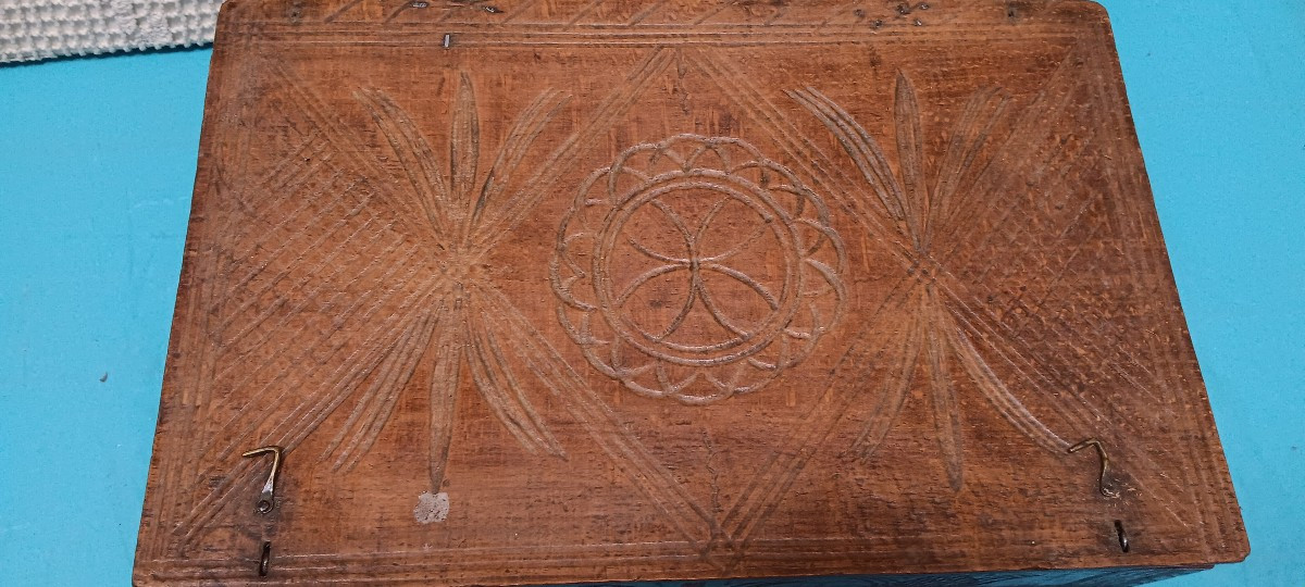 Vosges Wooden Box - Folk Art - 19th Century-photo-4