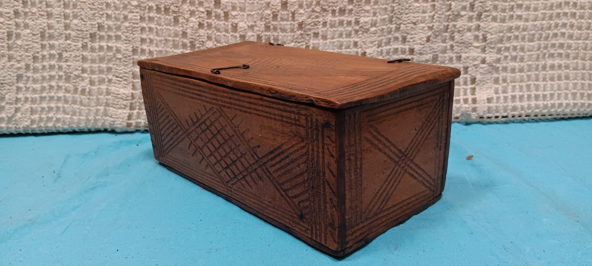 Coffret en bois Vosges - Art populaire - XIX siècle-photo-2