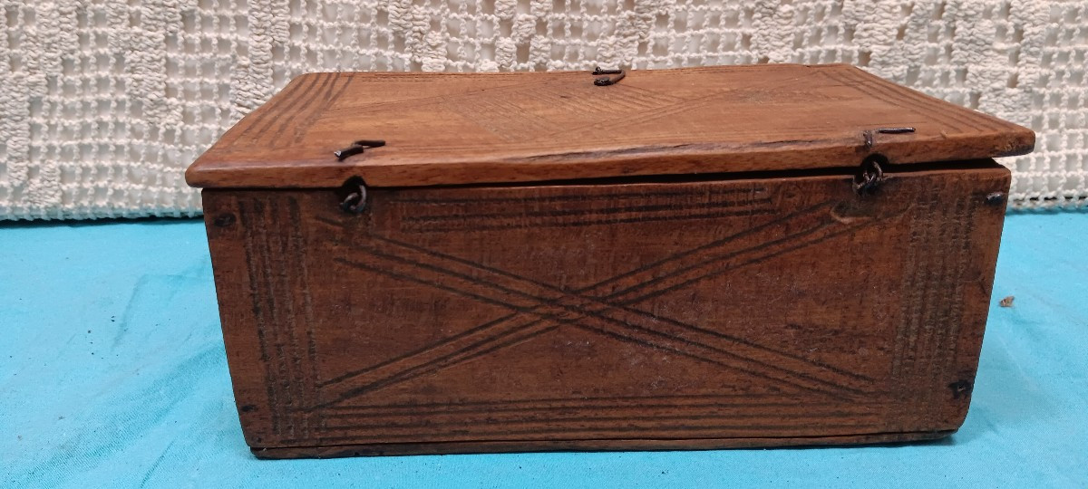 Coffret en bois Vosges - Art populaire - XIX siècle-photo-4