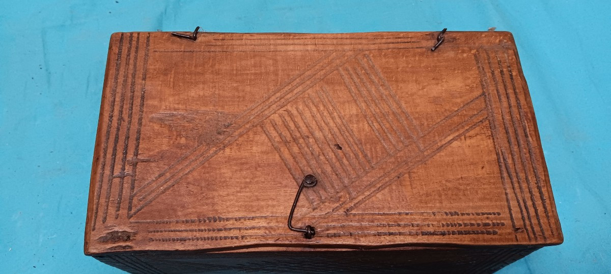 Coffret en bois Vosges - Art populaire - XIX siècle-photo-2