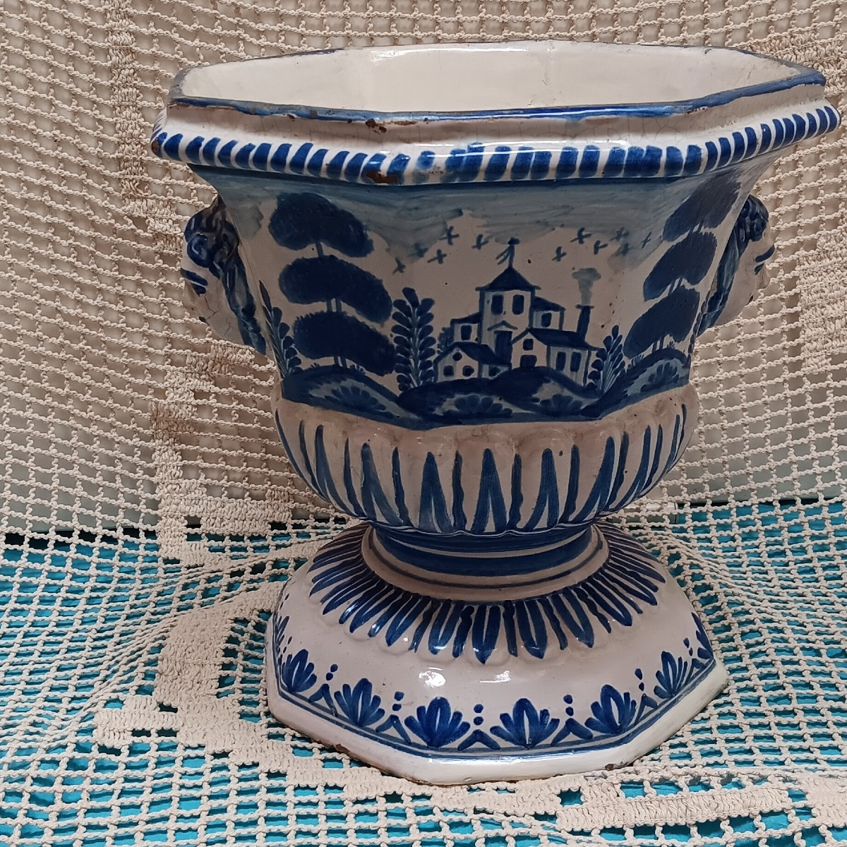 Cache pot de Nevers - XVIII siècle-photo-3