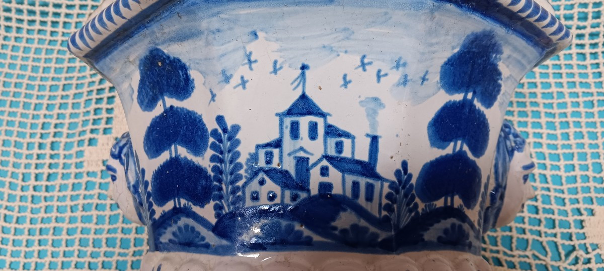 Cache pot de Nevers - XVIII siècle-photo-2