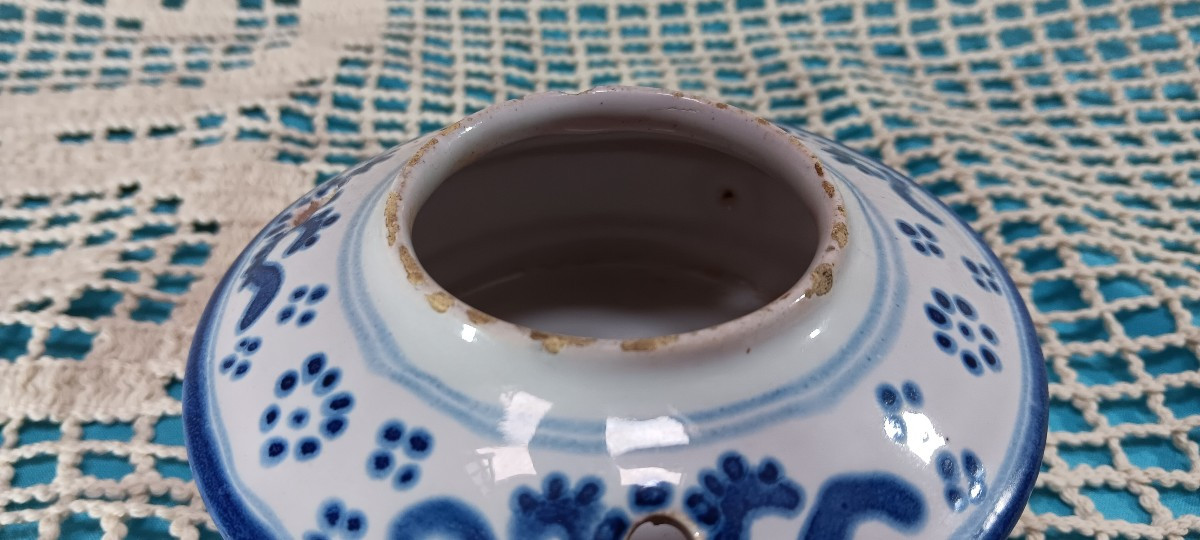 Blue Monochrome Inkwell - 18th Century-photo-1