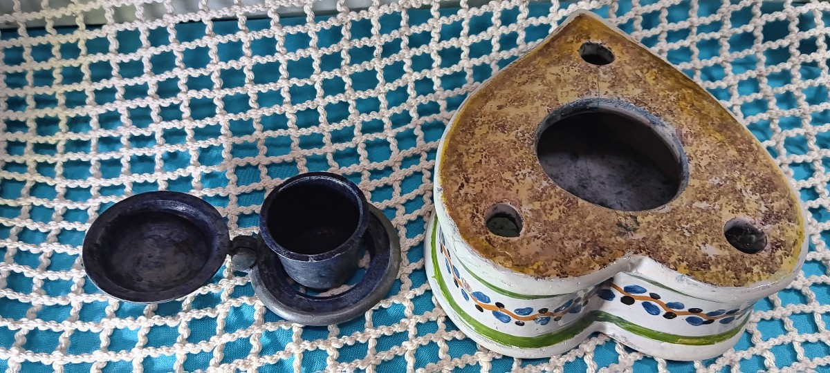 Earthenware Inkwell - Early 19th Century-photo-1