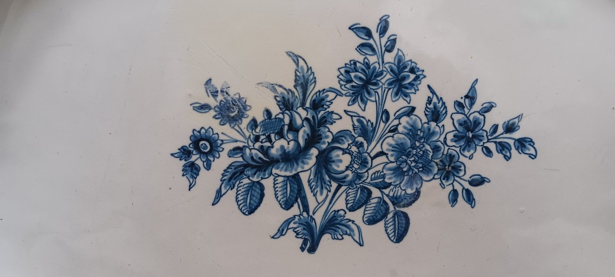 Grand plat de Lyon ou Moustiers - XVIII siècle-photo-3