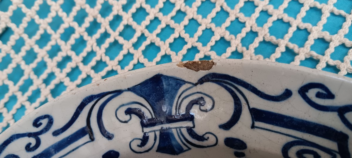 Plat camaieu bleu à identifier - XVIII siècle-photo-3