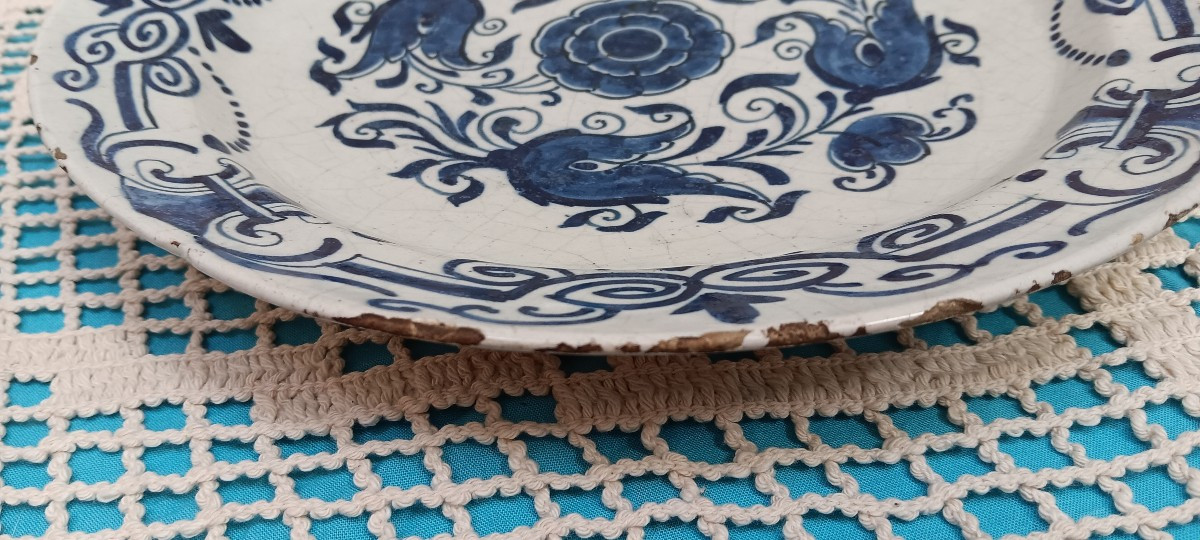 Plat camaieu bleu à identifier - XVIII siècle-photo-4