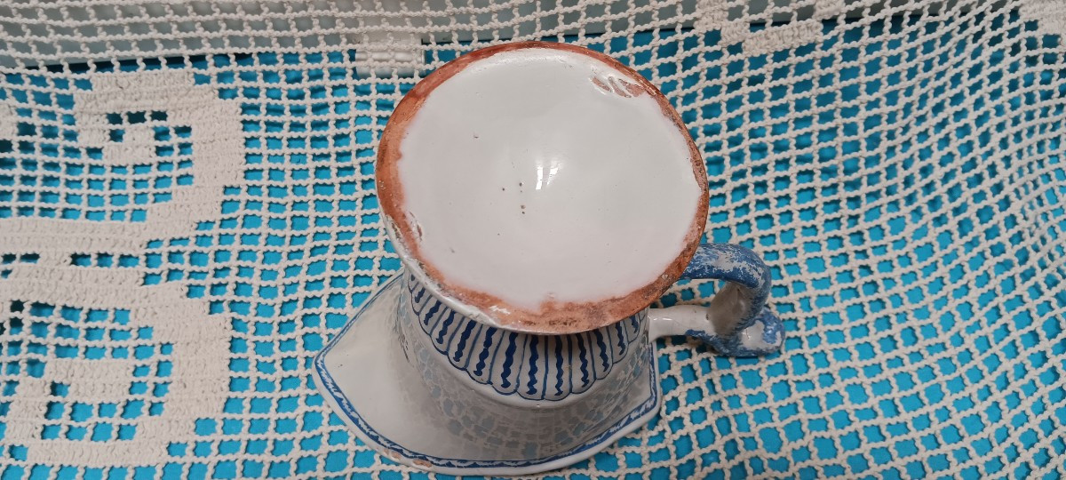 Aiguière en faience forme casque  - XVIII siècle-photo-2