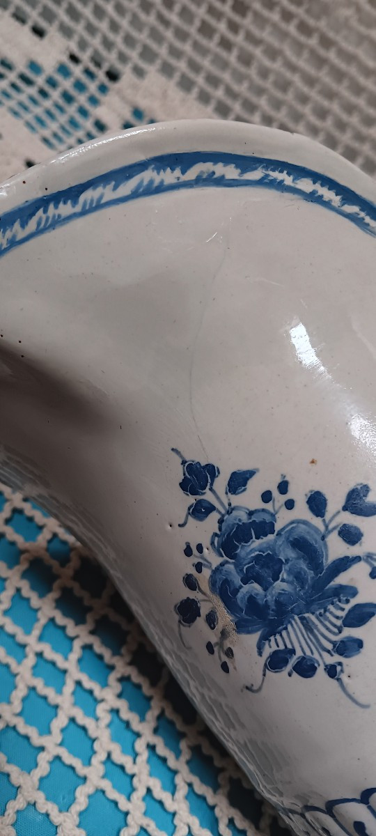 Aiguière en faience forme casque  - XVIII siècle-photo-3