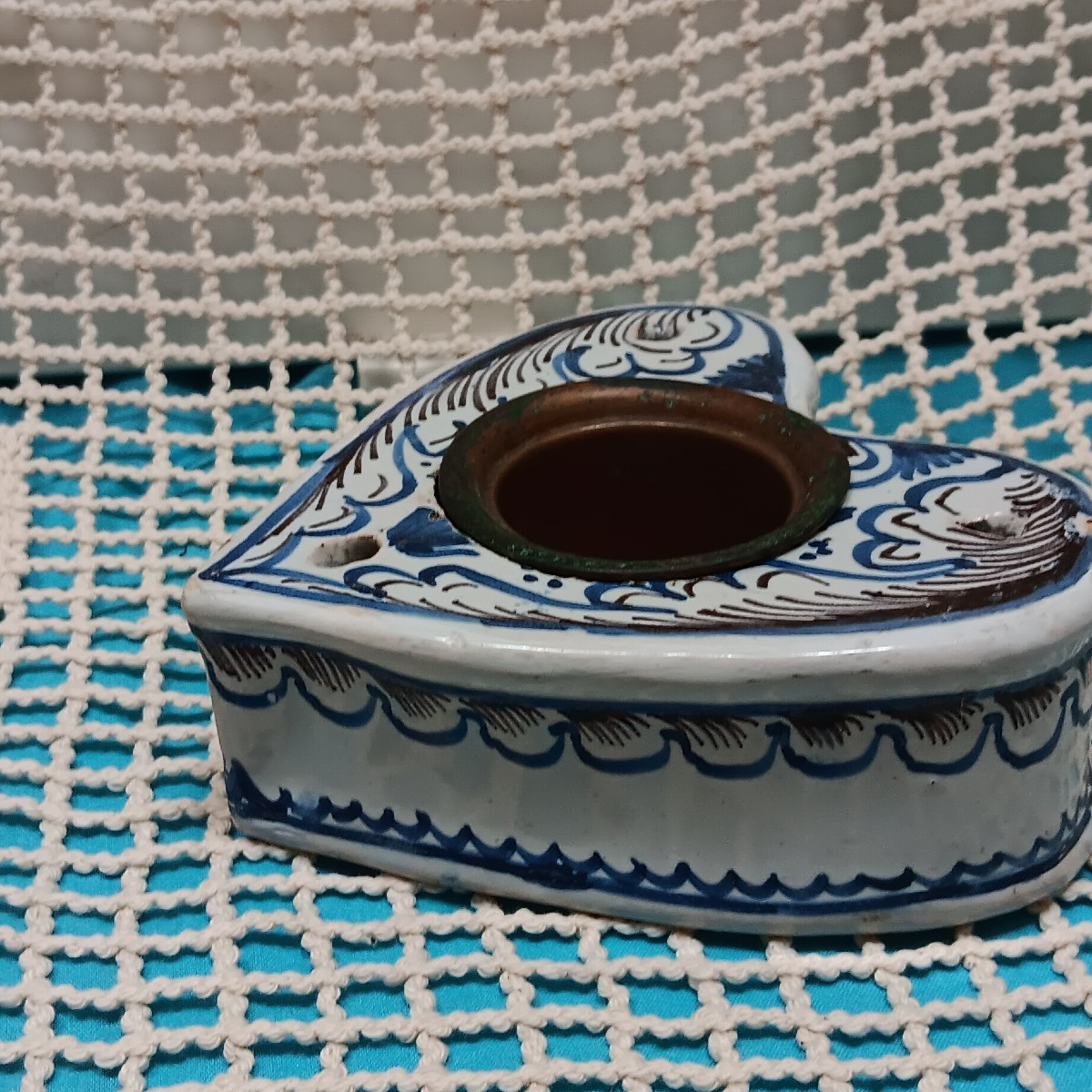 Encrier en forme de coeur - Fin XVIII, Début XIX siècle-photo-3