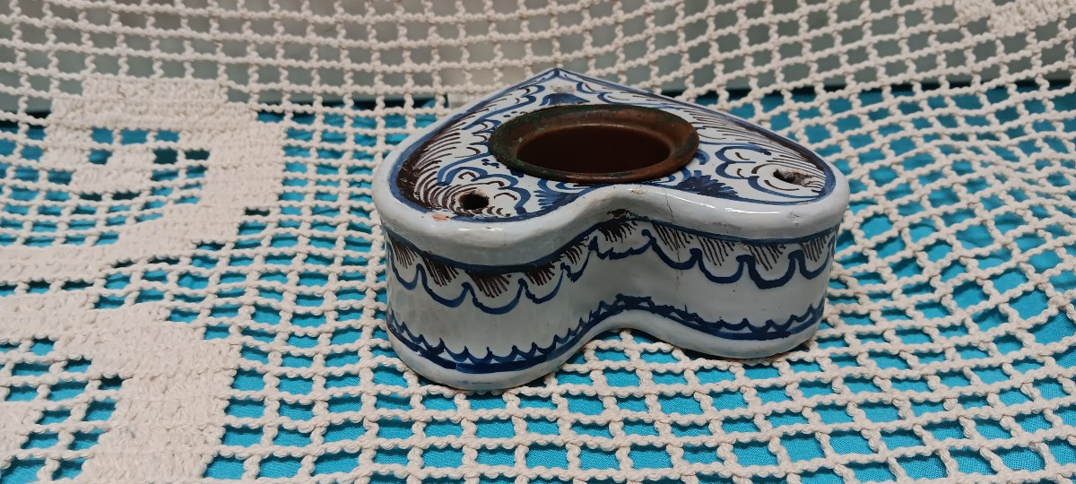 Encrier en forme de coeur - Fin XVIII, Début XIX siècle-photo-4