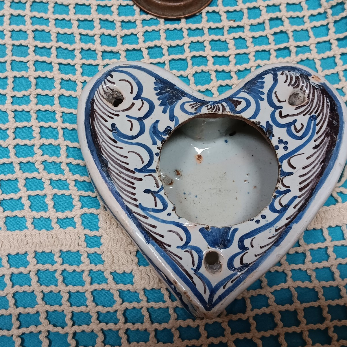 Encrier en forme de coeur - Fin XVIII, Début XIX siècle-photo-2