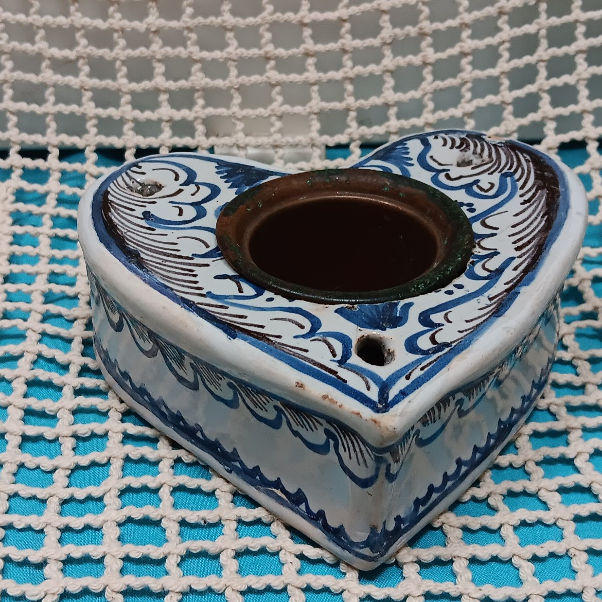 Encrier en forme de coeur - Fin XVIII, Début XIX siècle