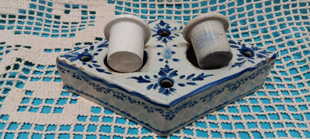 Encrier losangique - XVIII siècle-photo-1