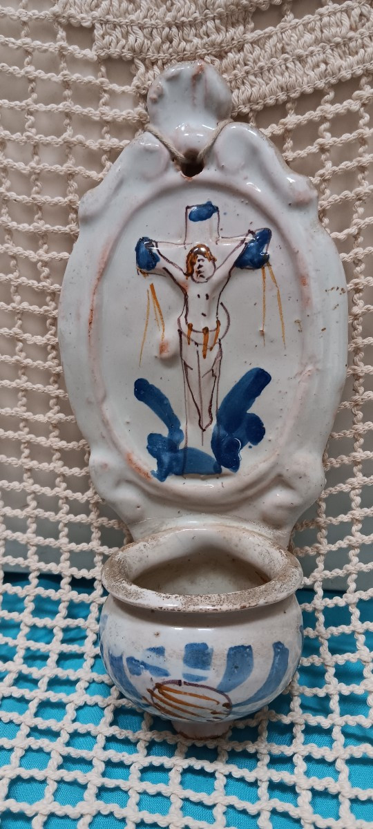 Bénitier en faience de Nevers - Fin XVIII siècle