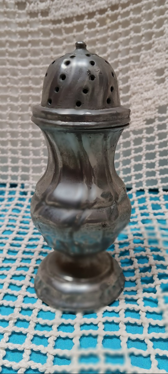 18th Century Pewter Sugar Shaker