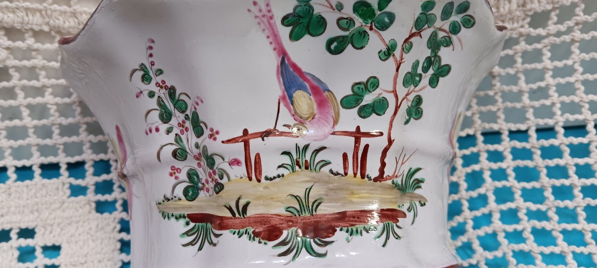 Bouquetière d'applique faience des Islettes St Clément - Fin XVIII, Début XVIII siècle-photo-3