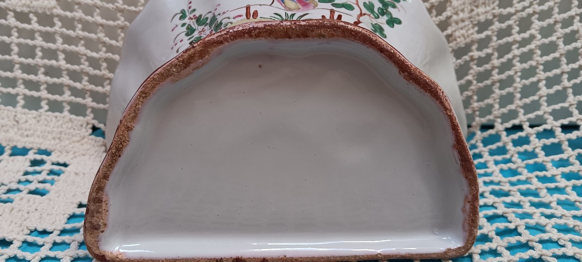 Bouquetière d'applique faience des Islettes St Clément - Fin XVIII, Début XVIII siècle-photo-1