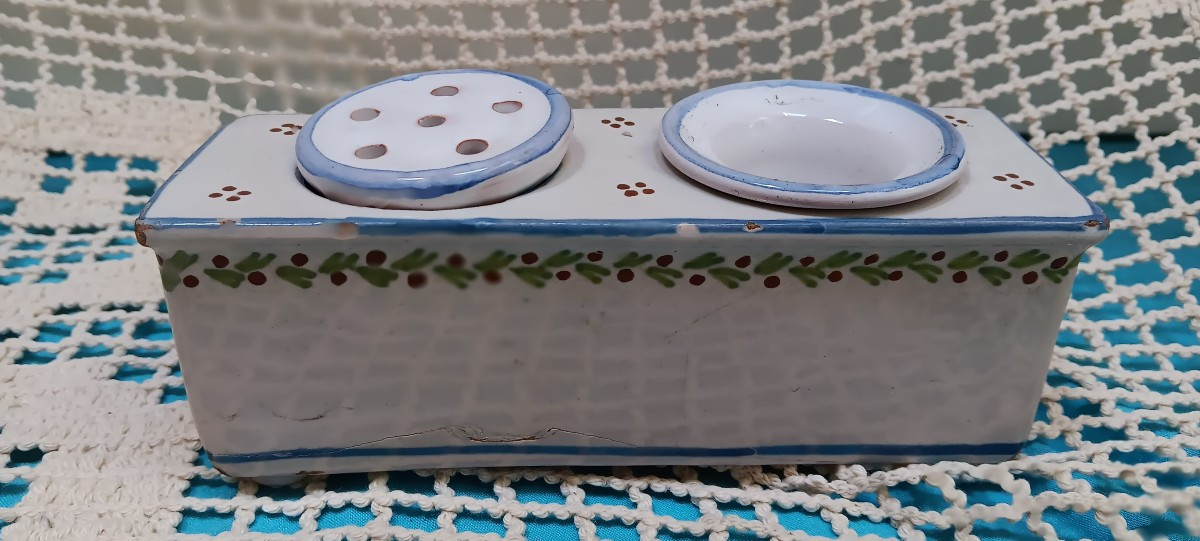 Encrier en faience de LUNEVILLE - début XIX siècle-photo-3