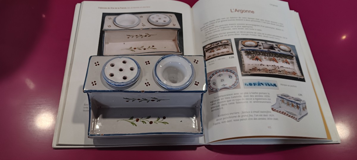 Encrier en faience de LUNEVILLE - début XIX siècle-photo-4