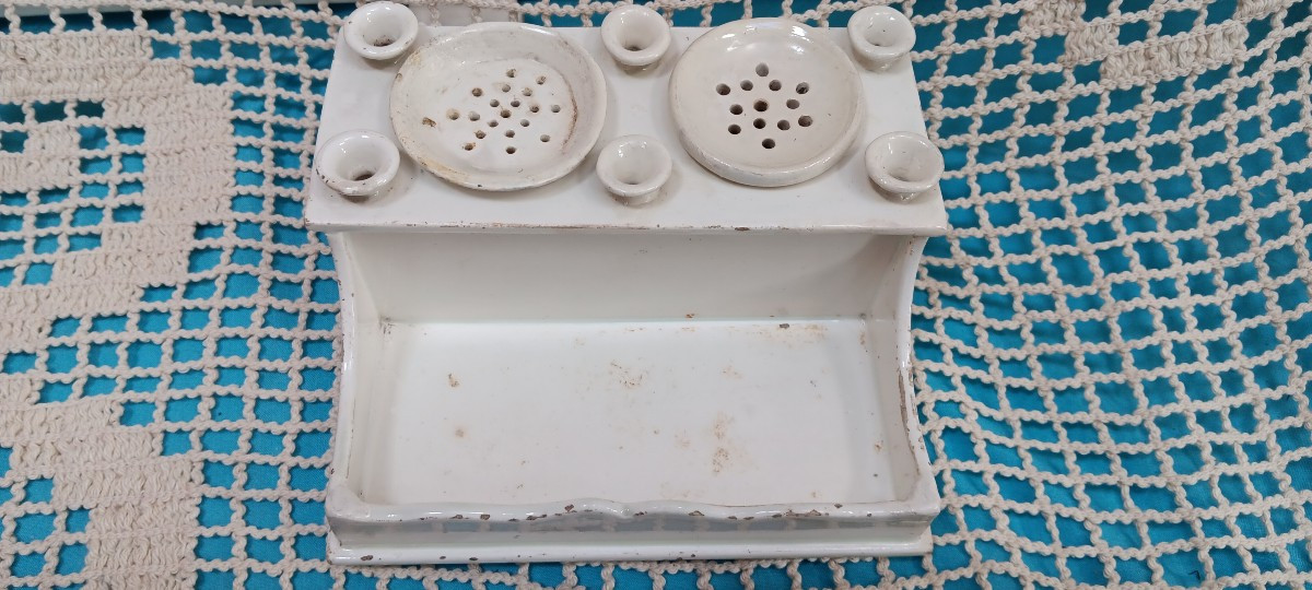 Encrier/écritoire en terre de Lorraine - Début XIX siècle-photo-2