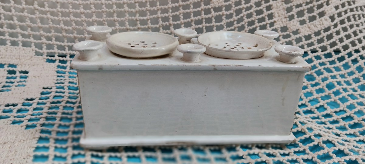 Encrier/écritoire en terre de Lorraine - Début XIX siècle-photo-1