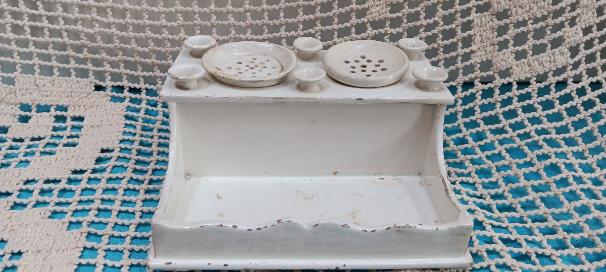 Encrier/écritoire en terre de Lorraine - Début XIX siècle