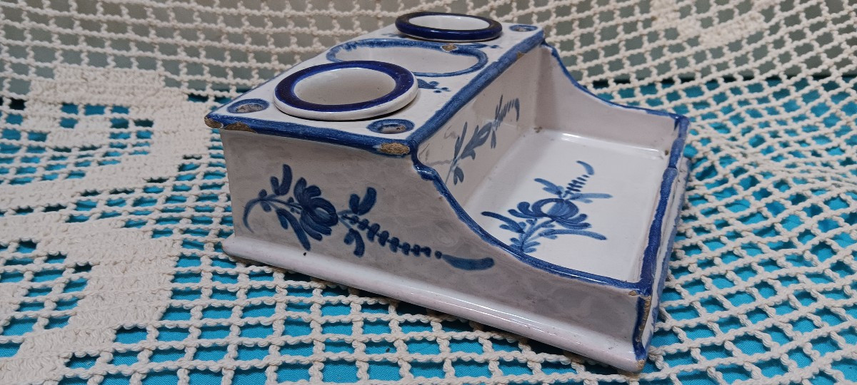 Ecritoire/encrier faience - Début XIX siècle-photo-2