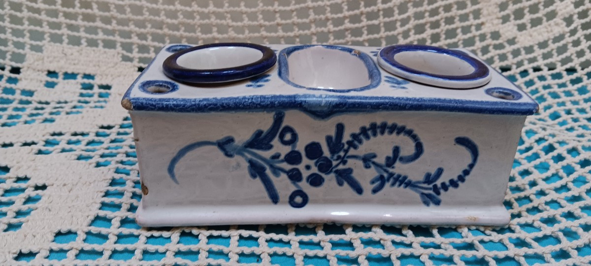 Ecritoire/encrier faience - Début XIX siècle-photo-4