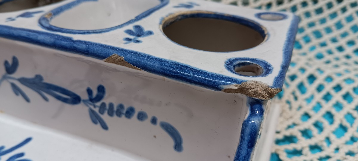 Ecritoire/encrier faience - Début XIX siècle-photo-5