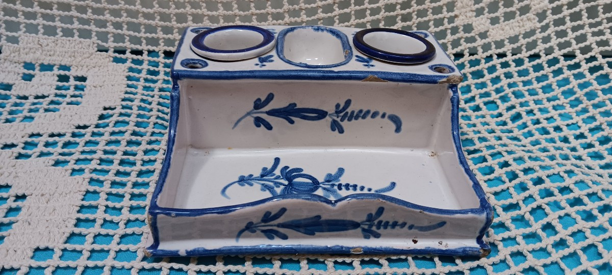 Ecritoire/encrier faience - Début XIX siècle