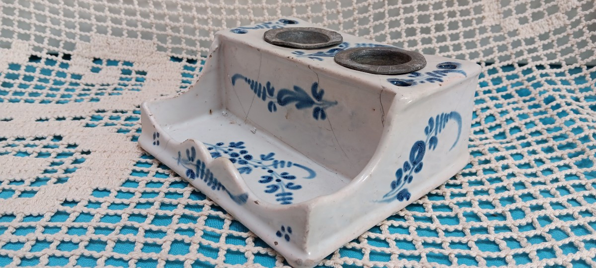 Ecritoire/encrier faience - Fin XVIII, début XIX siècle-photo-3