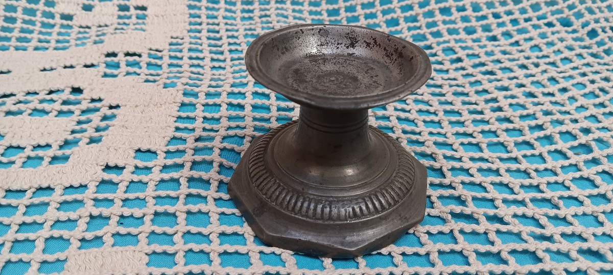 Lot de 4 salerons/salières en étain - XIX siècle-photo-2