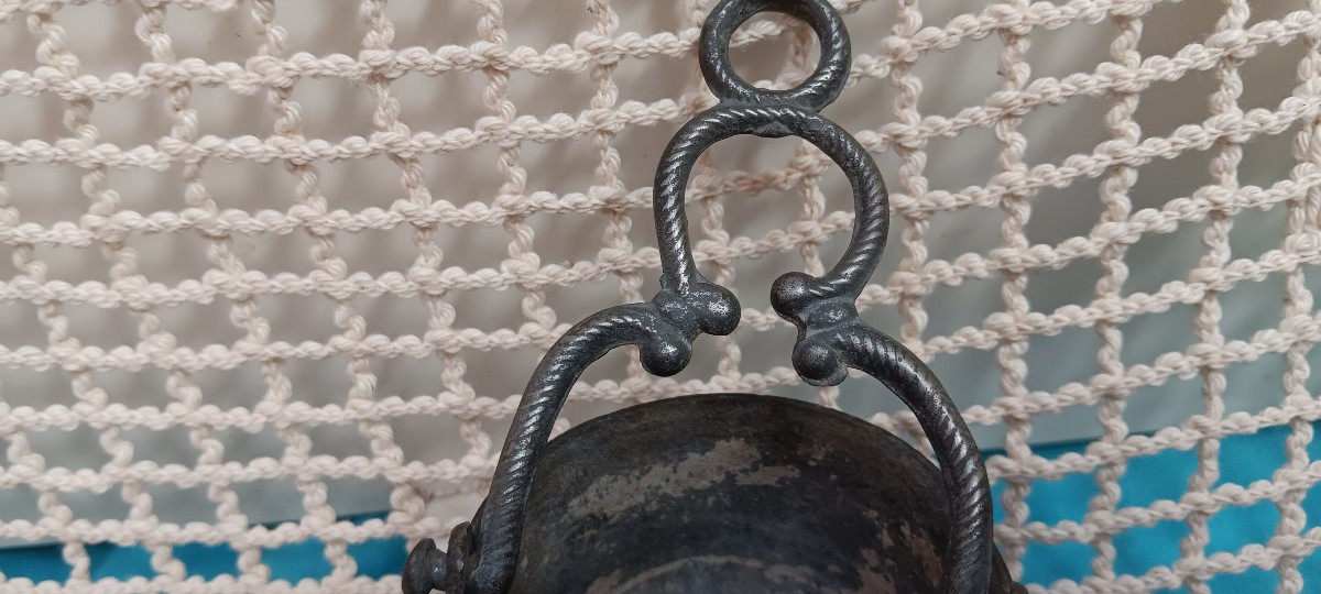 Pewter Bedside Holy Water Font - 18th Or 19th Century-photo-4