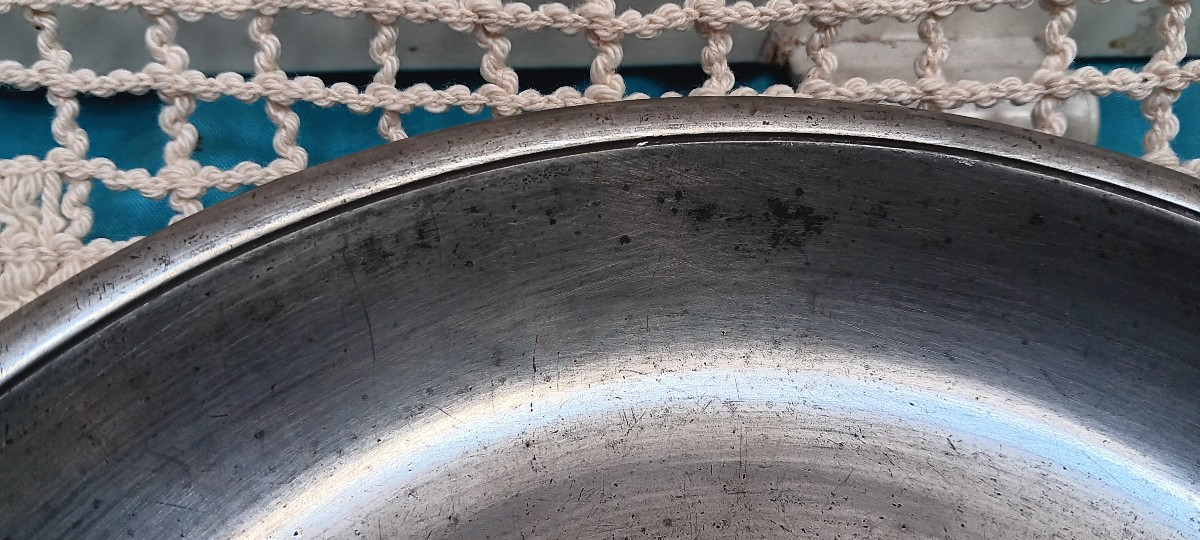 Série de 5 assiettes creuses en étain - XIX siècle-photo-4