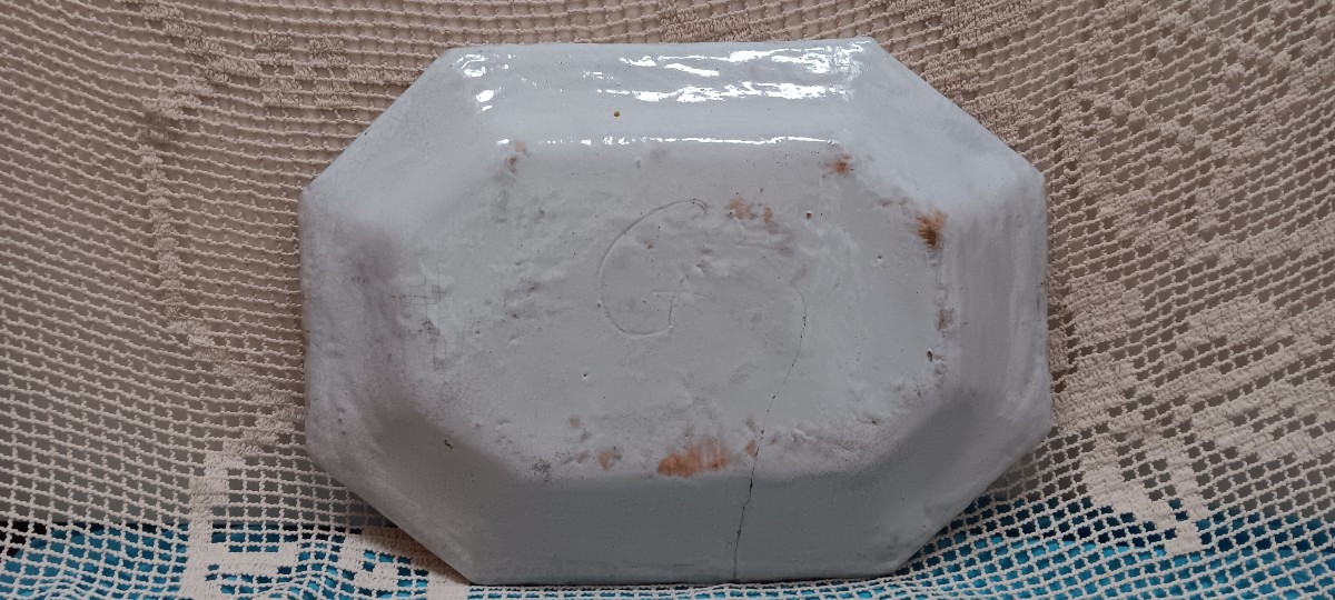 Très grand plat faience de Rouen - Début XVIII siècle-photo-2