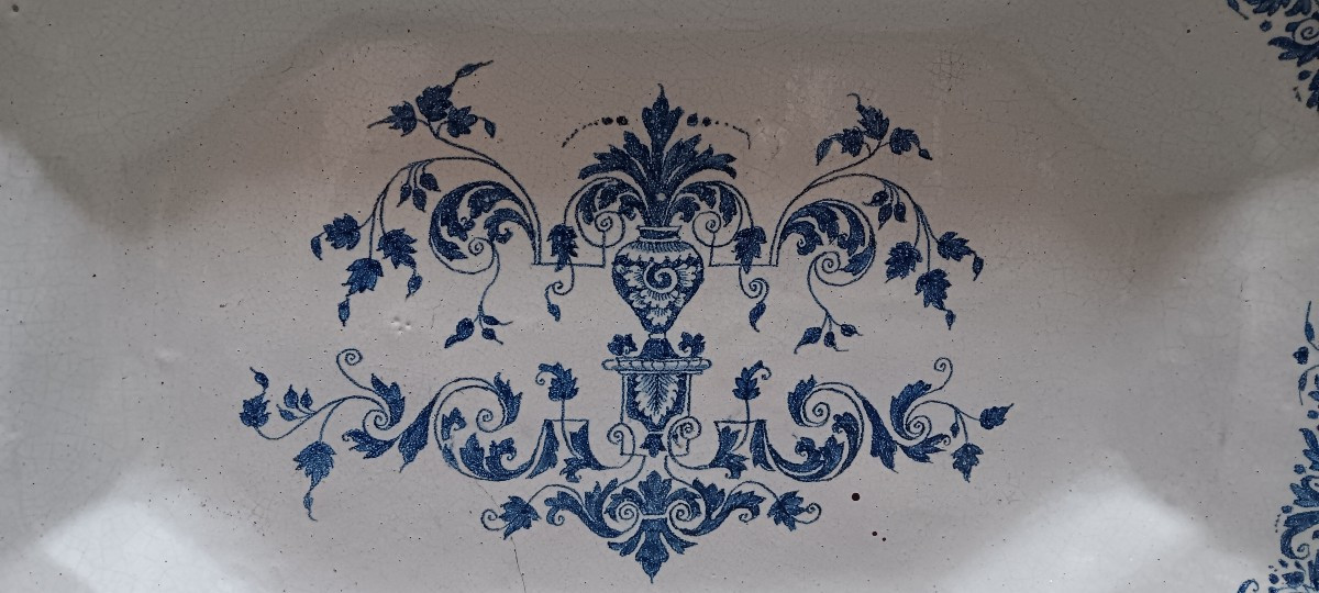 Très grand plat faience de Rouen - Début XVIII siècle-photo-3