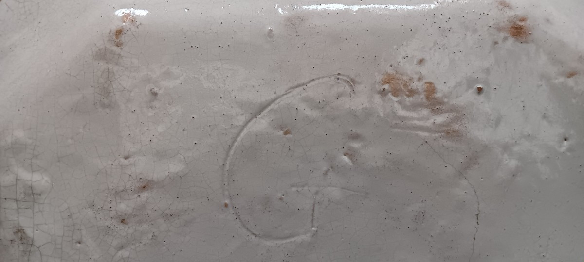 Très grand plat faience de Rouen - Début XVIII siècle-photo-1