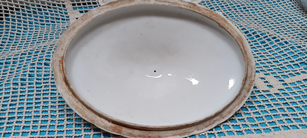 Soup Tureen In Bayeux Porcelain - XIX Century-photo-2