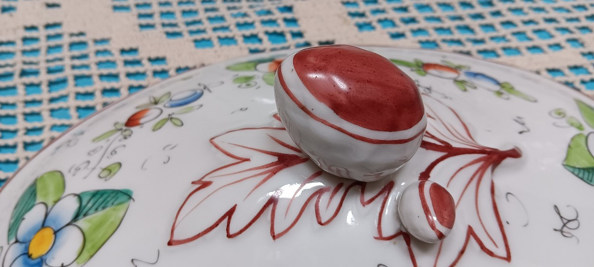 Soup Tureen In Bayeux Porcelain - XIX Century-photo-3