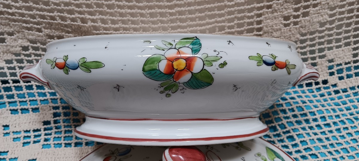 Soup Tureen In Bayeux Porcelain - XIX Century-photo-7