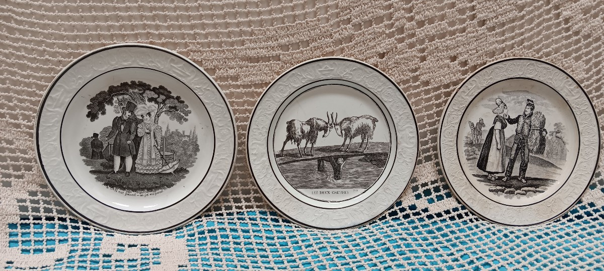 Lot de 3 Assiettes Choisy le Roi - Début XIX siècle